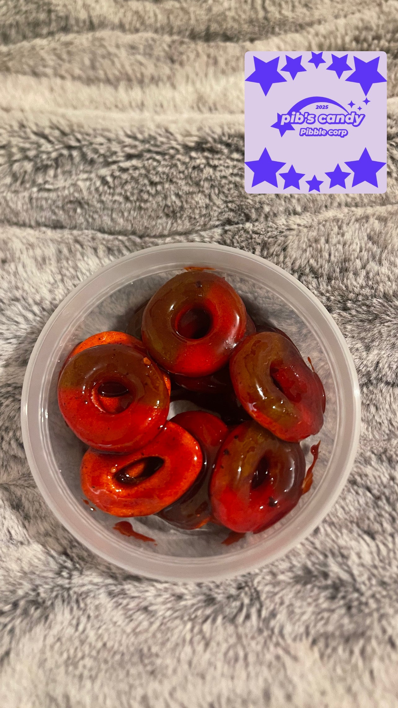 Watermelon rings enchilados