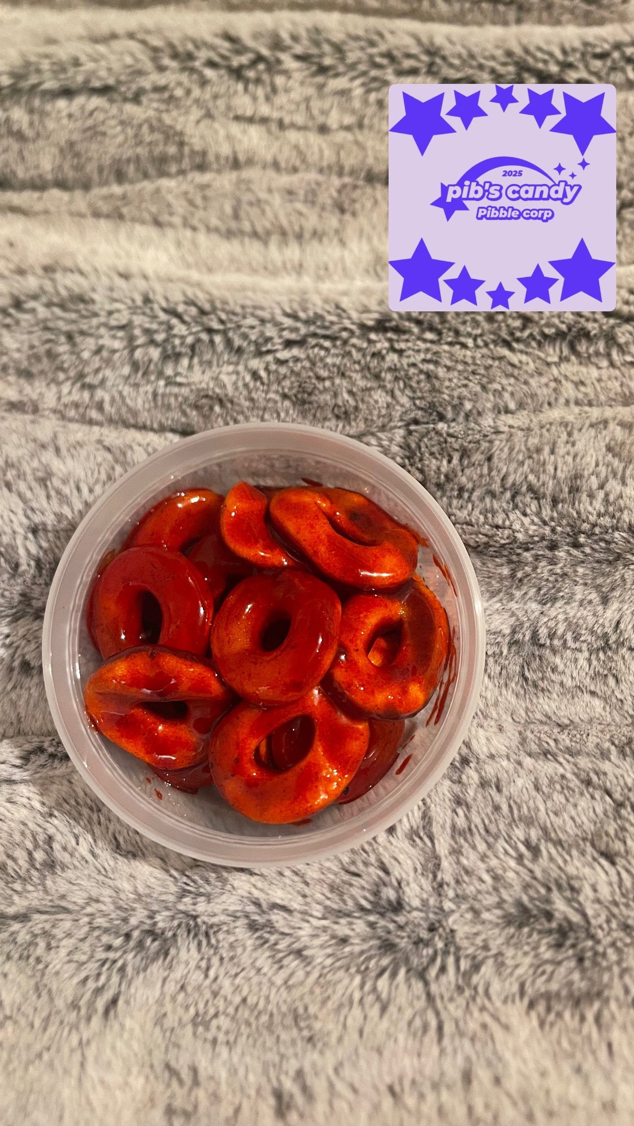 Peach rings enchilados